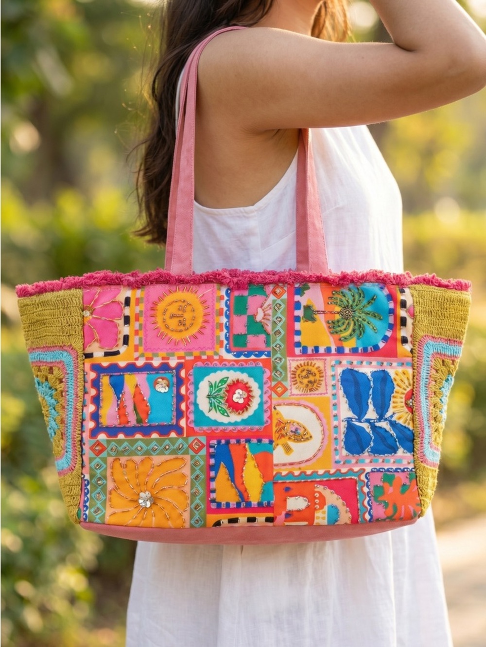Farm Vibes Beaded Beach Bag ✨✨